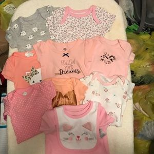 Baby Girl Lot of onesies